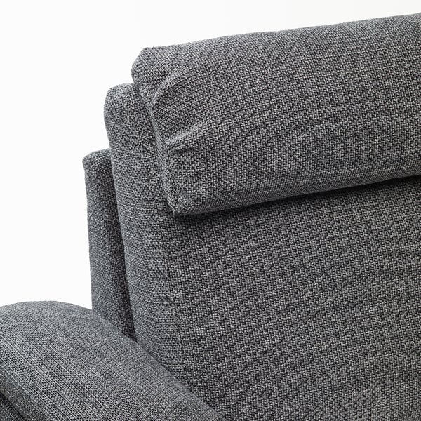 Lidhult 3er Bettsofa Mit Recamiere Lejde Grau Schwarz Ikea Deutschland