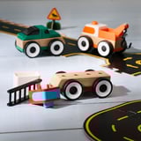 LILLABO Fahrzeug-Set 3-tlg., Feuerwehrauto Sportwagen/Abschleppwagen bunt