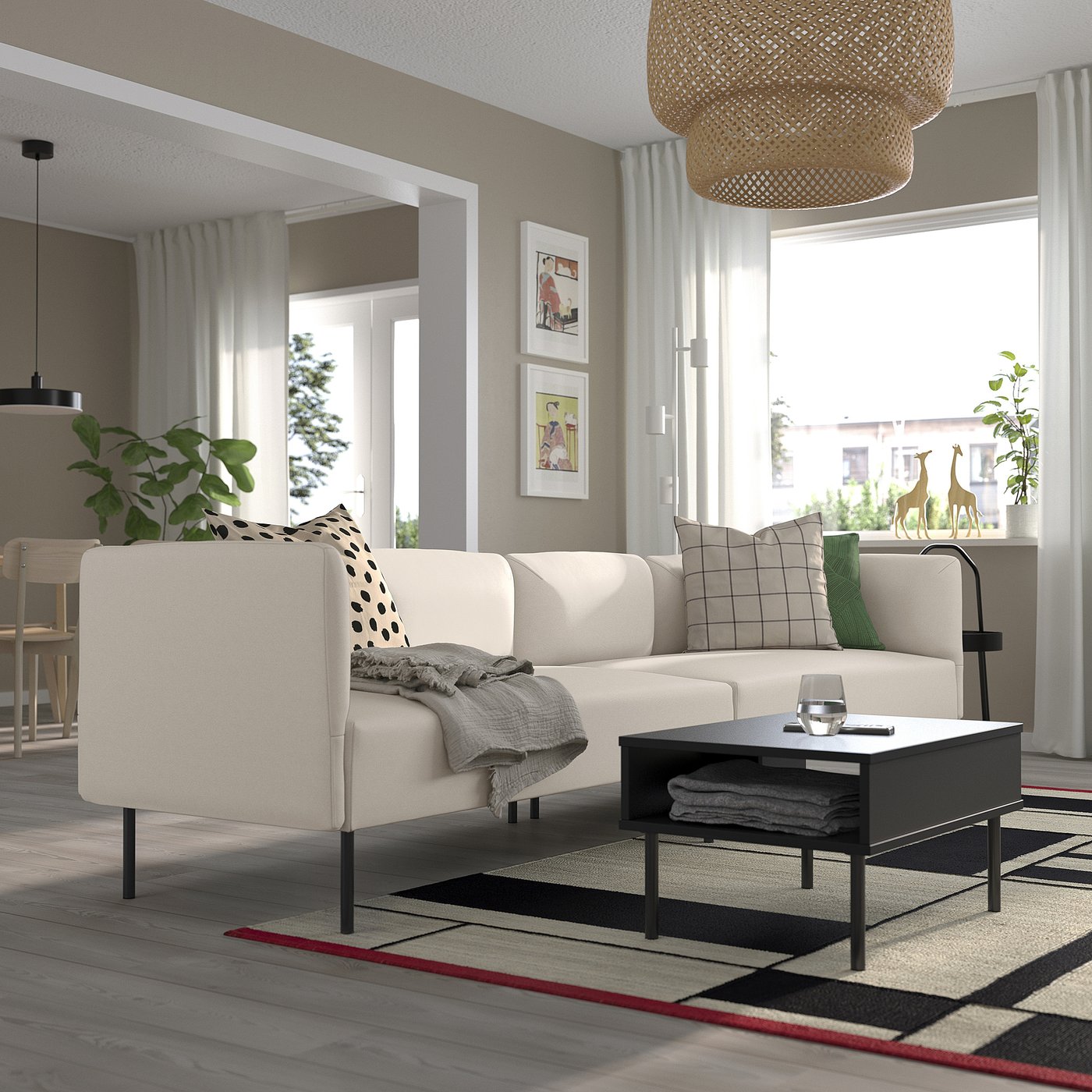 Thumbnail - IKEA LILLEHEM 4er-Sitzelement Vissle/beige Metall Vissle beige