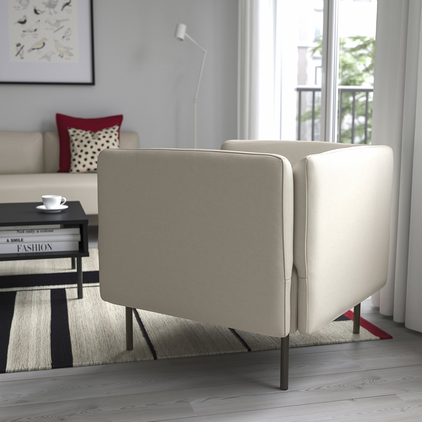 Thumbnail - IKEA LILLEHEM Sessel Vissle/beige Metall Vissle beige