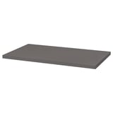 Eine LINNMON Tischplatte, dunkelgrau, rechteckig, flach, montagefertig. Hergestellt aus Faserplatten, Spanplatten und Acrylfarbe.