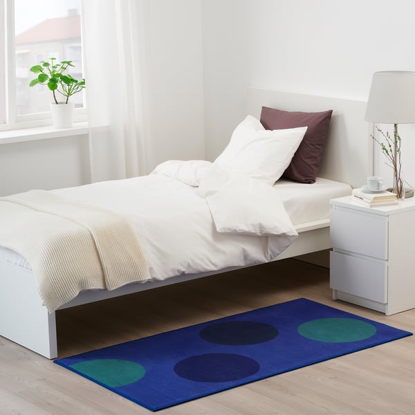 LJÖRSLEV Teppich Kurzflor - blau/grün - IKEA