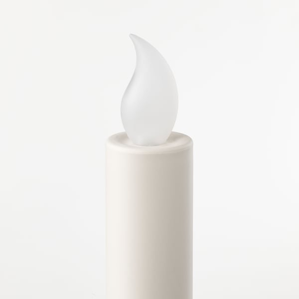 ljusande kerze led batteriebetrieben naturfarben 20 cm ikea deutschland