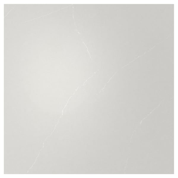 LOCKEBO Maßarbeitsplatte, helles Graubeige marmoriert/Glaskomposit, 1 m²x2.0 cm