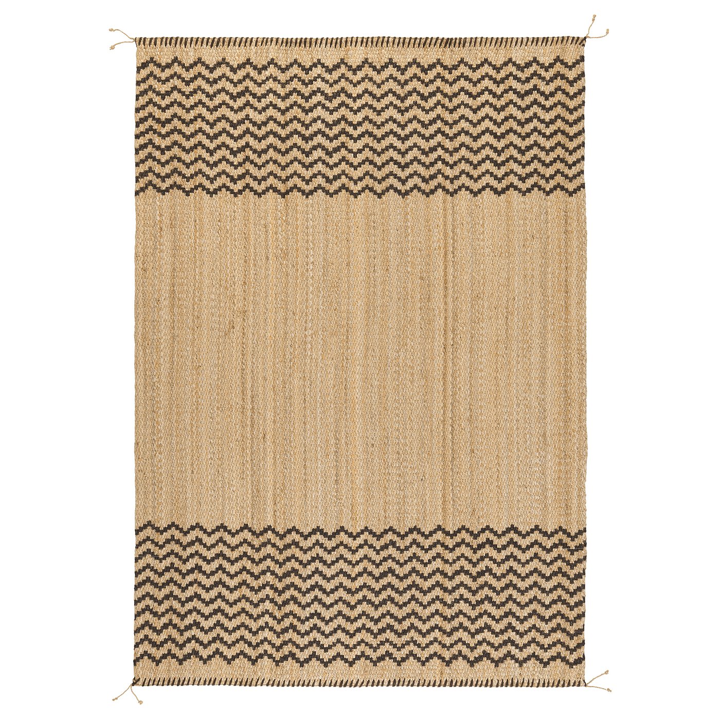 LÖNHOLT Teppich flach gewebt, natur/dunkelbraun, 160x230 cm - IKEA