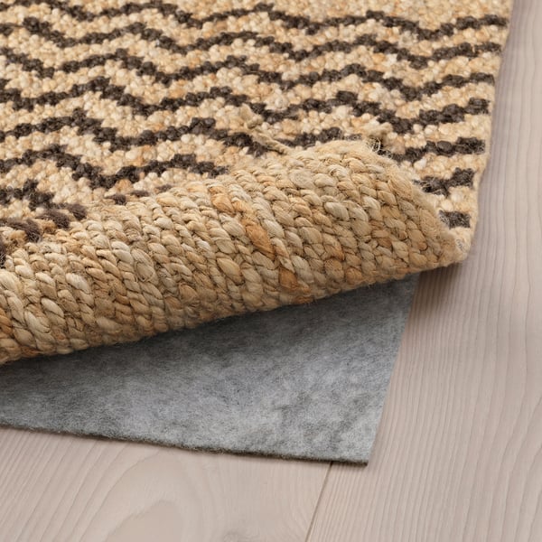 LÖNHOLT Teppich flach gewebt, natur/dunkelbraun, 160x230 cm - IKEA