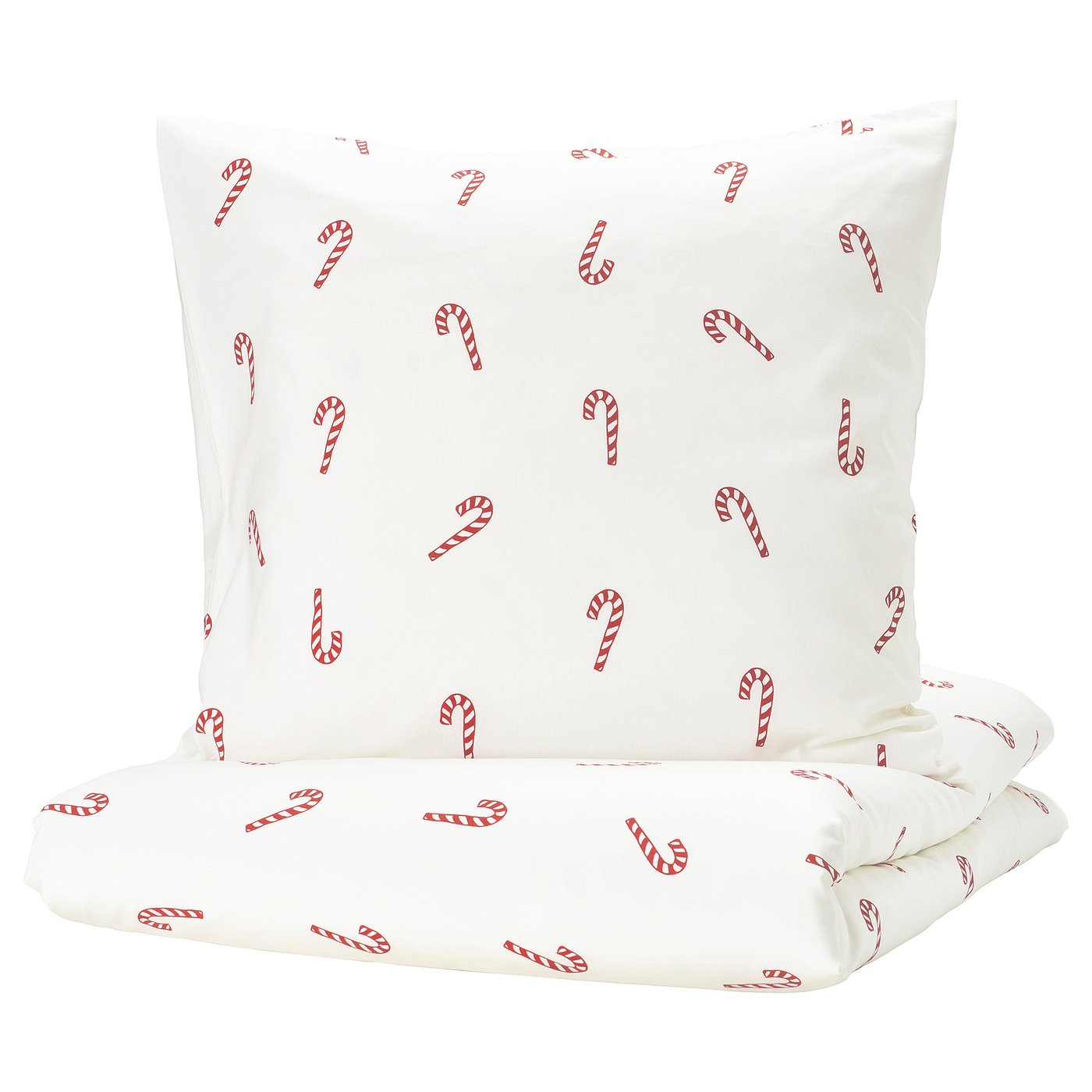IKEA LÖVSÅNGARE Bettwäsche-Set, 2-teilig Zuckerstangenmuster/Flanell