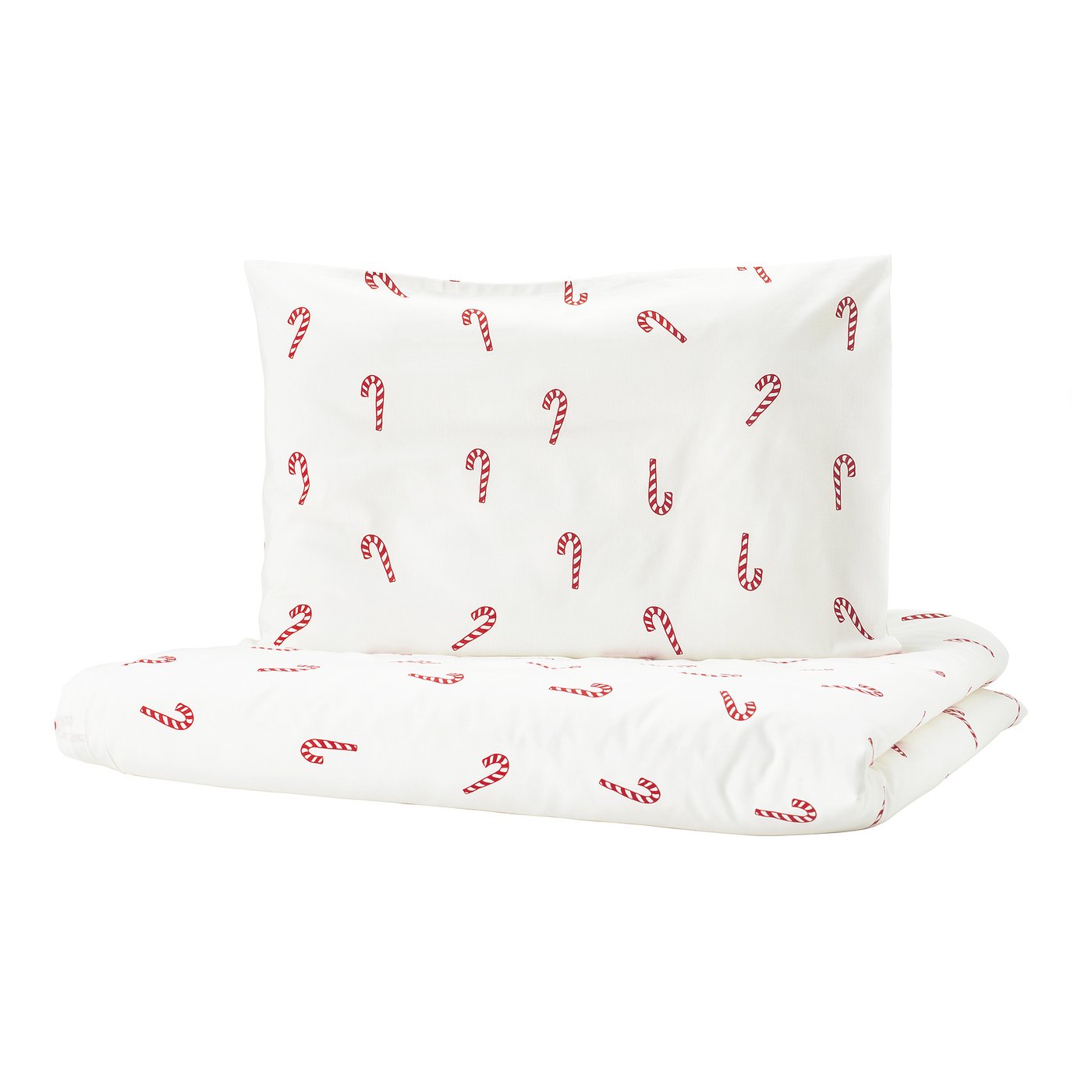 IKEA LÖVSÅNGARE Bettwäsche-Set f Babybett, 2-teilig Zuckerstangenmuster