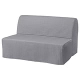 LYCKSELE Sofa, grau, gestreifter Stoff, geradliniges Design, moderne Form.