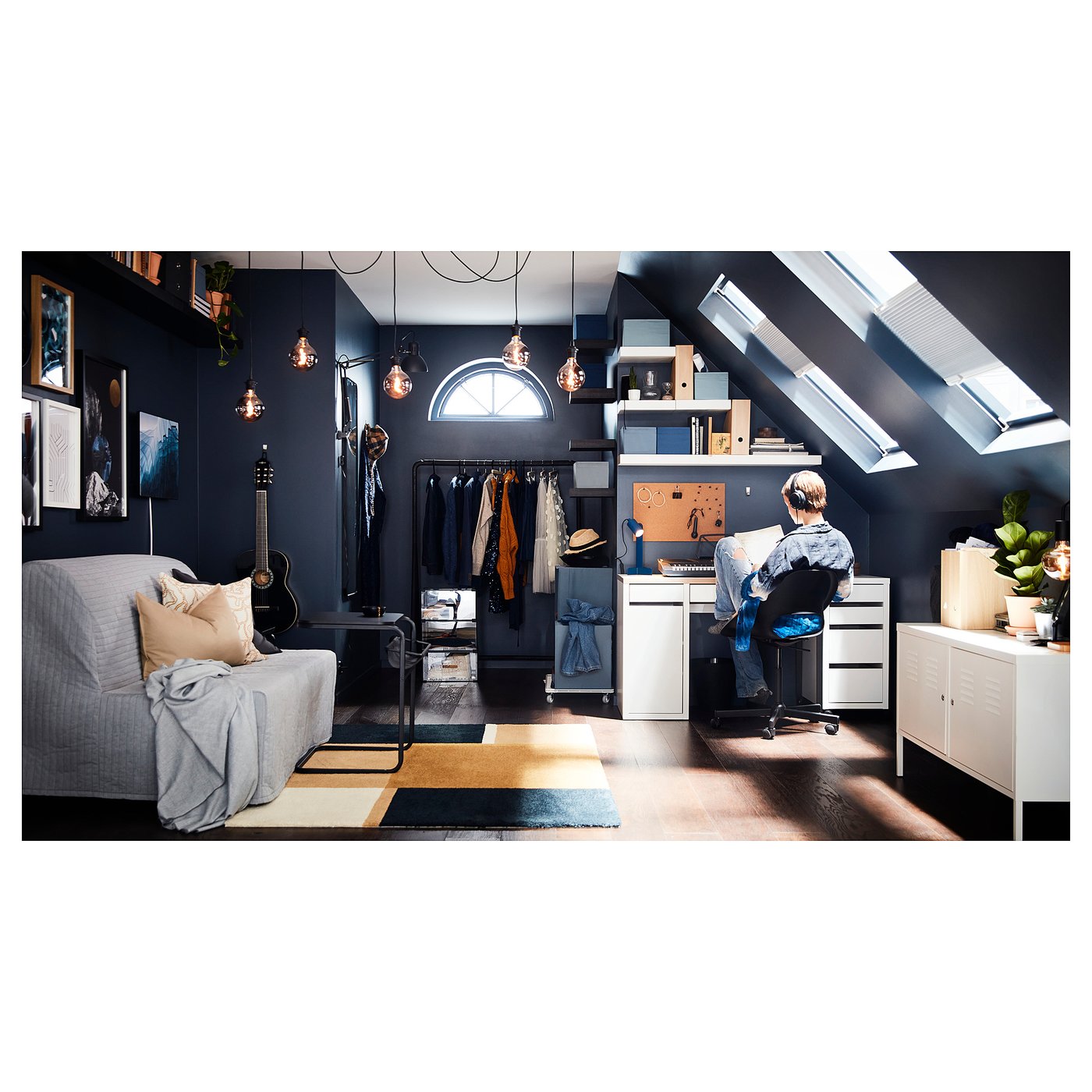 Thumbnail - IKEA LYCKSELE MURBO 2er-Bettsofa Knisa hellgrau Knisa hellgrau