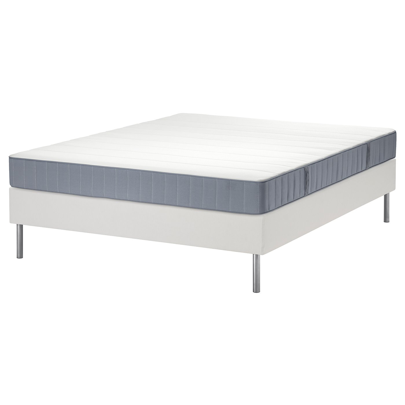 IKEA LYNGÖR Boxbett Vesteröy mittelfest/hellblau weiß 180x200 cm