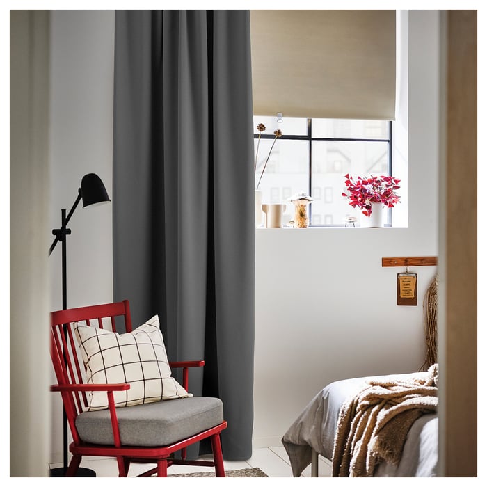 MAJGULL 1 Gardinenschal (verdunk.), grau, 145x250 cm - IKEA Deutschland