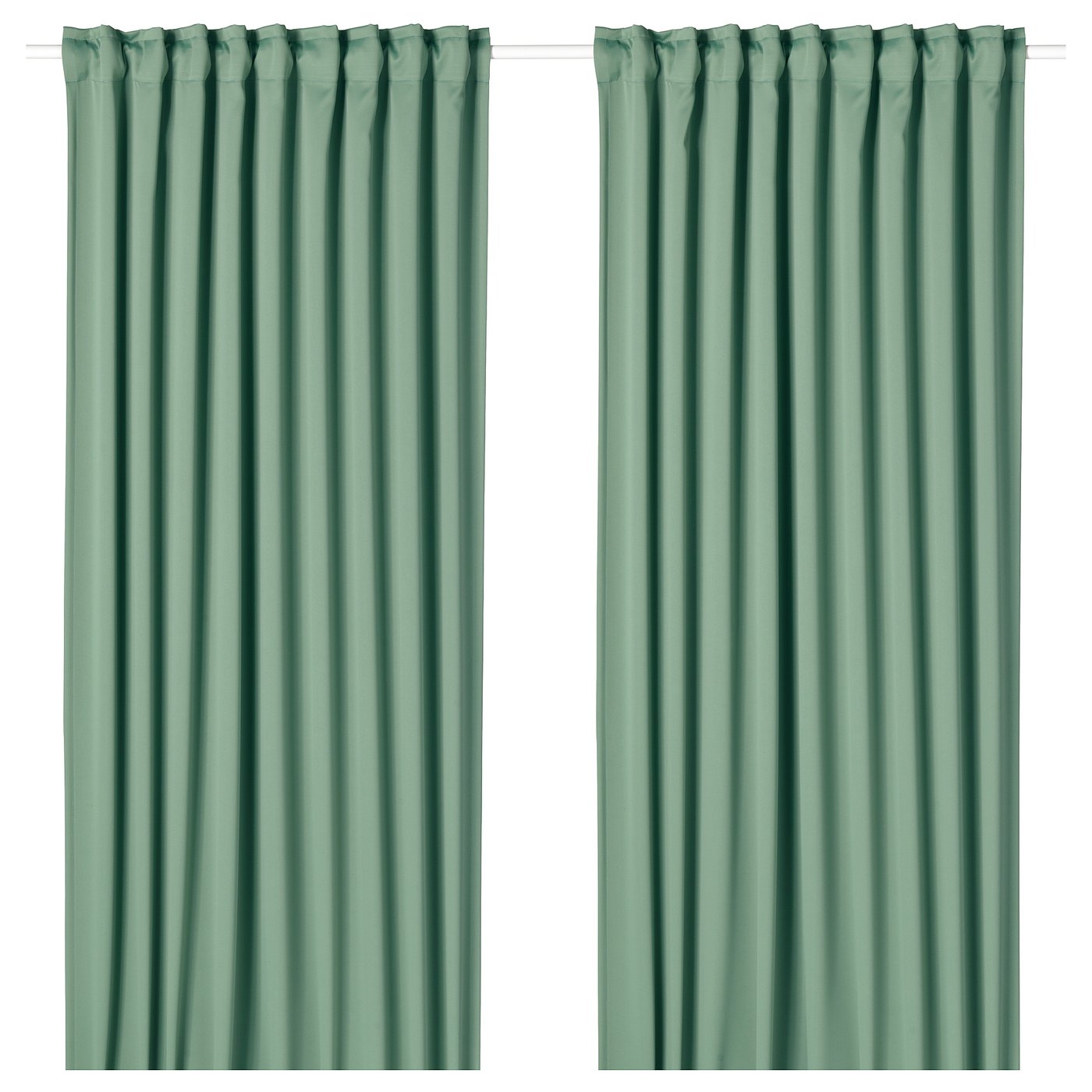 Majgull 2 Gardinenschals Verdunk Grun 145x300 Cm Ikea Deutschland Ikea Gardinen Verdunkelung