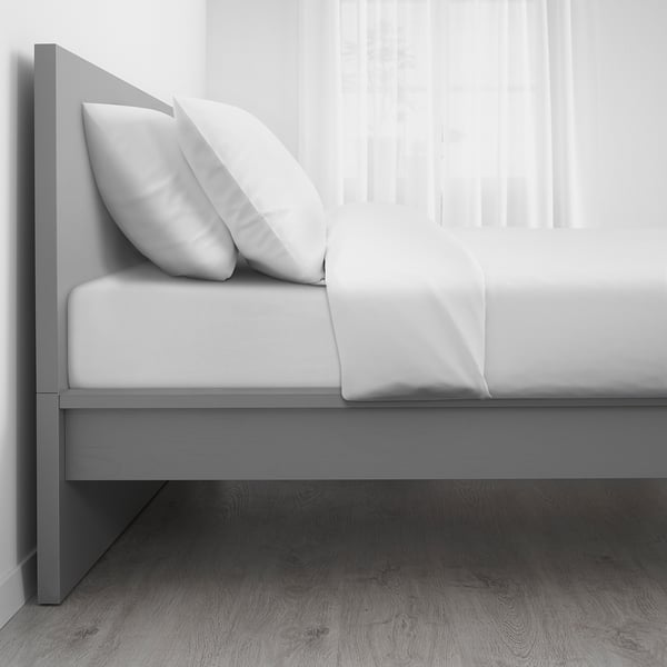 Malm Bettgestell Hoch Grau Las Lonset Ikea Deutschland