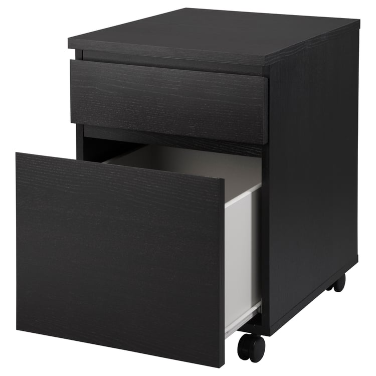 MALM Schubladenelement auf Rollen, schwarzbraun, 42x59 cm - IKEA