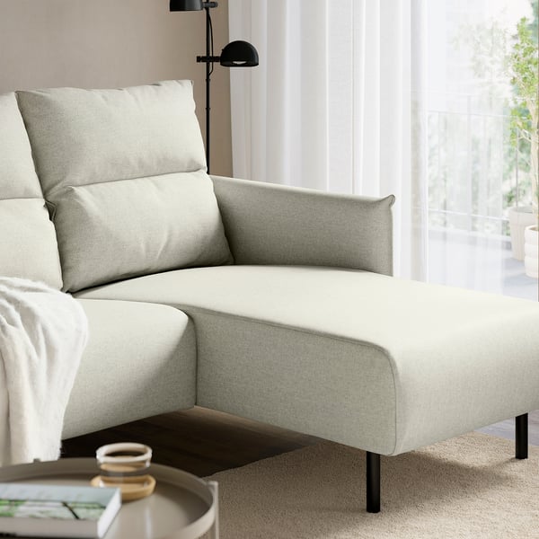MANNARP 4er-Sofa mit Récamiere, Gunnared beige