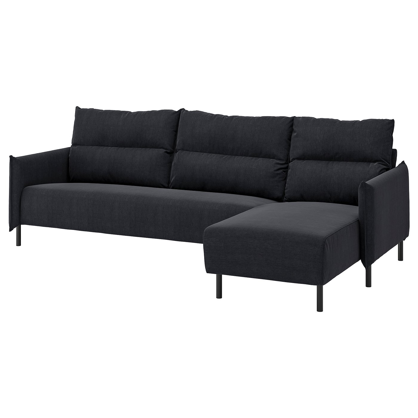IKEA MANNARP 4er-Sofa mit Récamiere Saxemara schwarzblau Saxemara schwarzblau