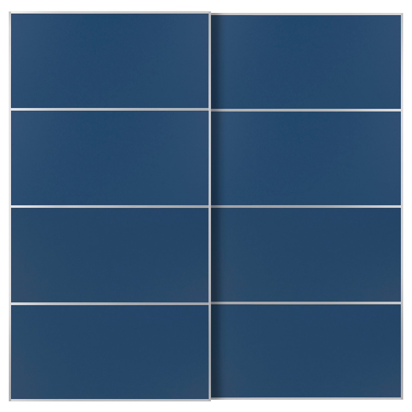 IKEA MEHAMN Schiebetürpaar Aluminium/doppelseitig blau 200x201 cm