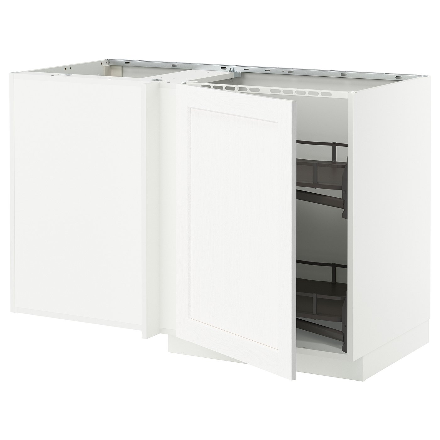IKEA METOD Eckunterschrank ausziehb. Einricht. weiß Enköping/weiß Holzeffekt