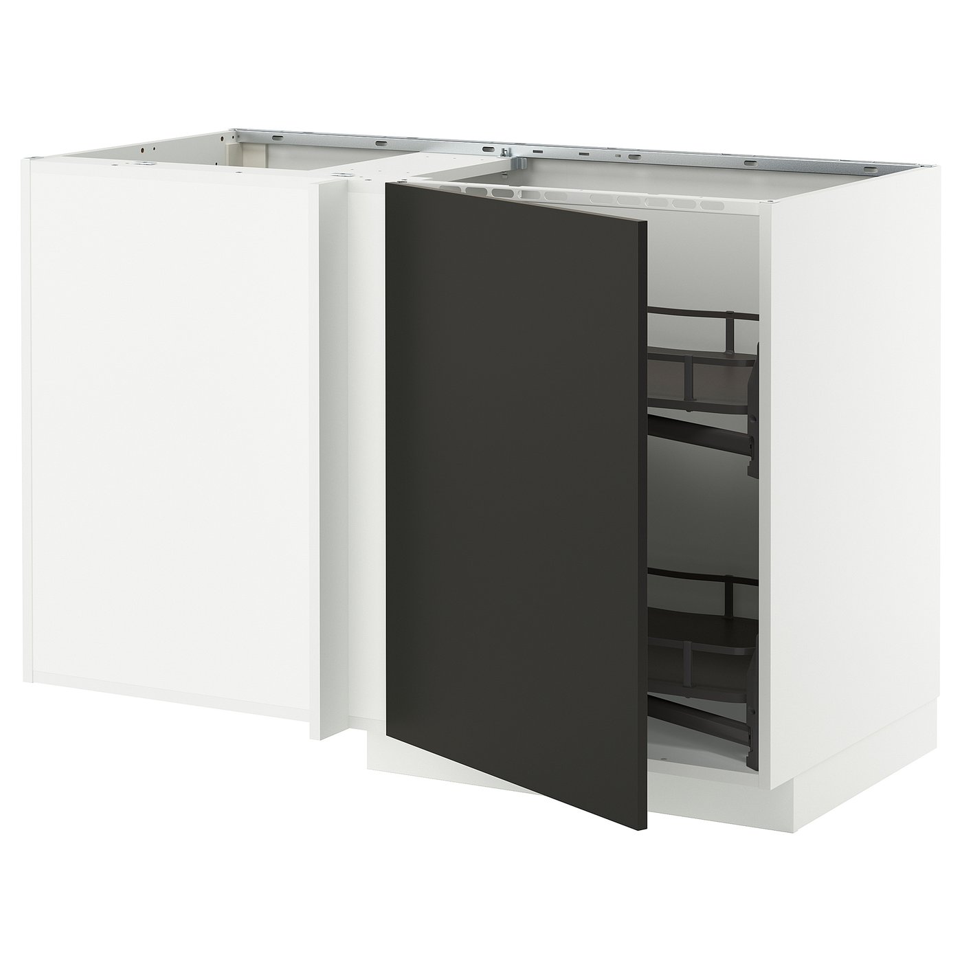 IKEA METOD Eckunterschrank ausziehb. Einricht. weiß/Nickebo matt anthrazit