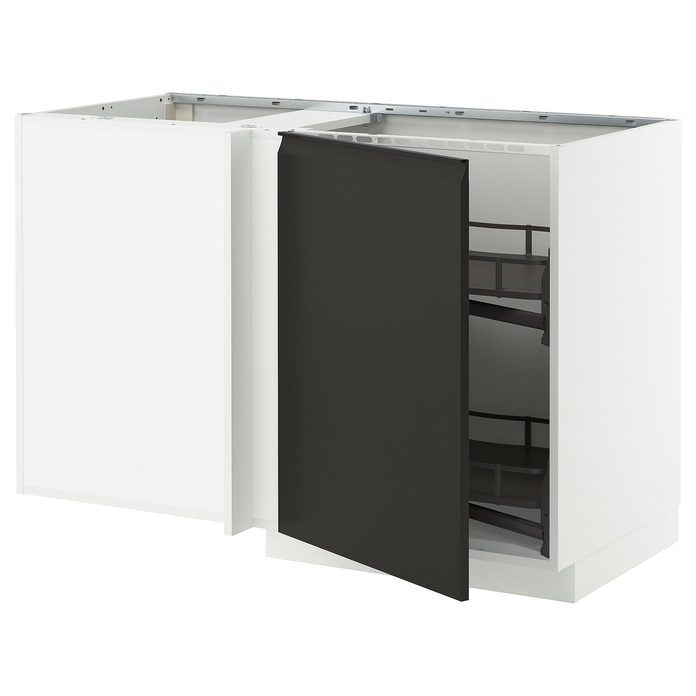 IKEA METOD Eckunterschrank ausziehb. Einricht. weiß/Upplöv matt anthrazit