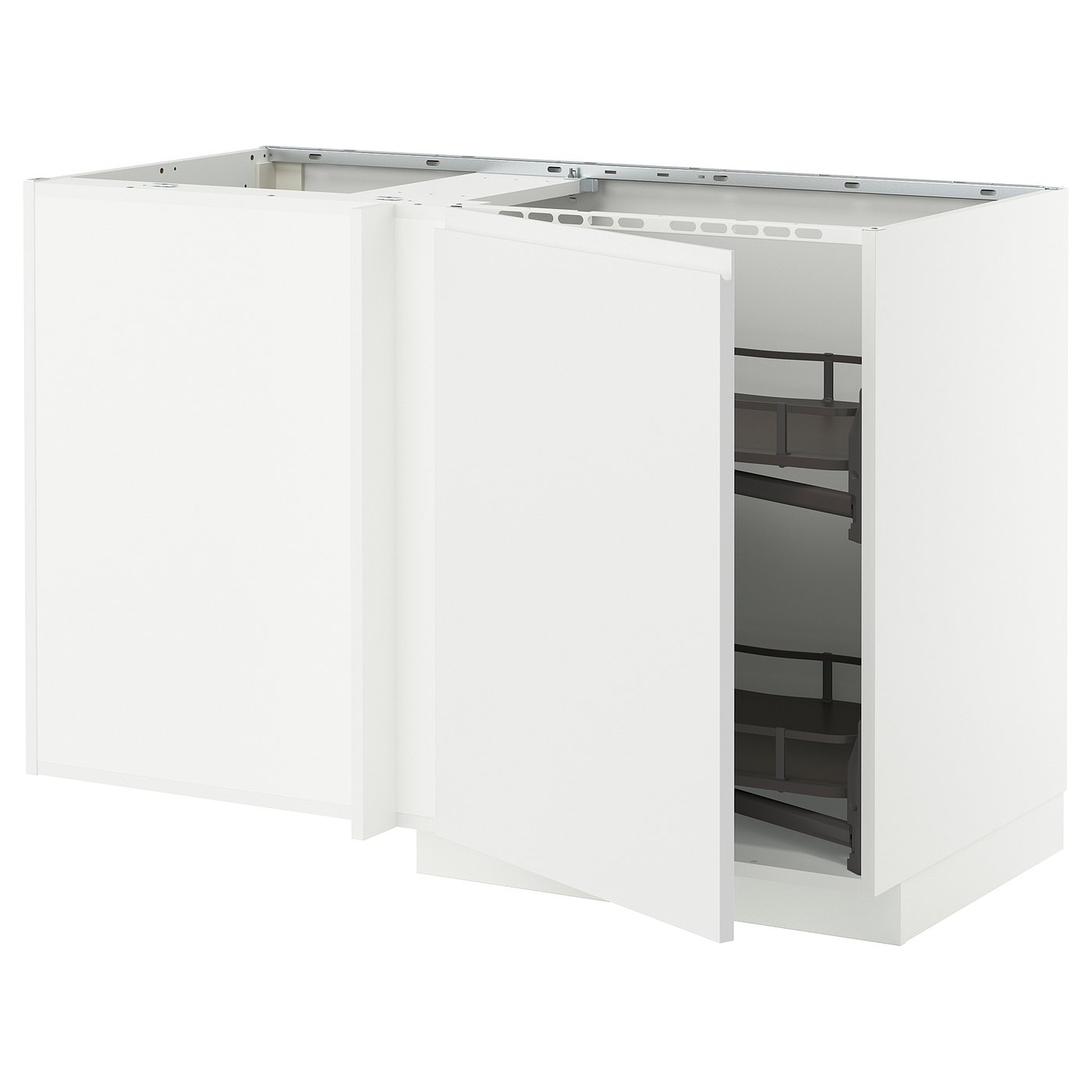 IKEA METOD Eckunterschrank ausziehb. Einricht. weiß/Voxtorp matt weiß