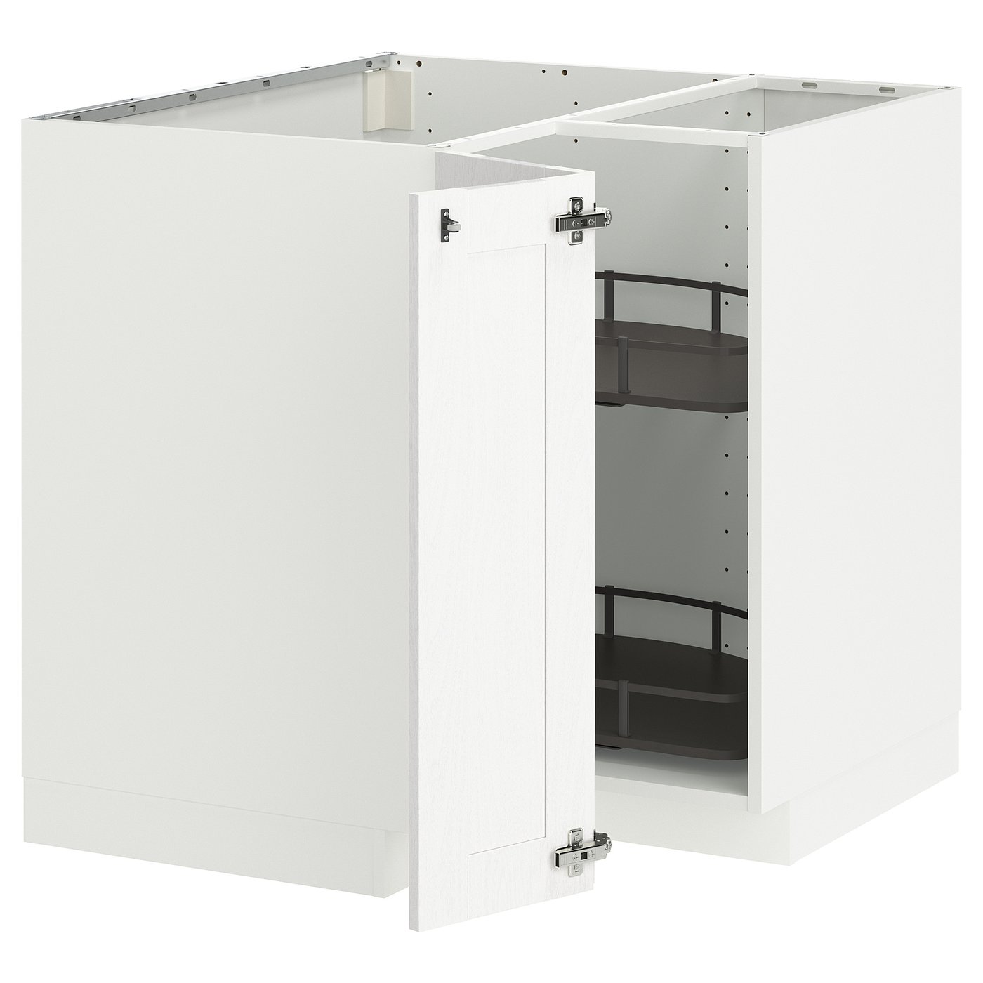 IKEA METOD Eckunterschrank+Karussell weiß Enköping/weiß Holzeffekt