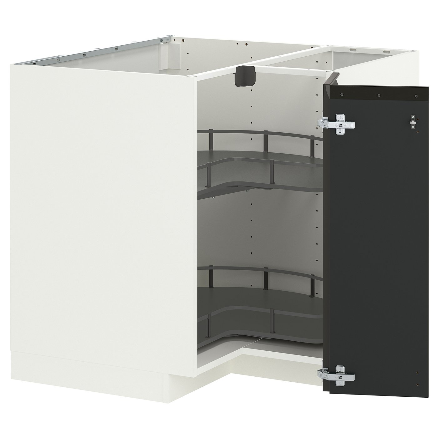 IKEA METOD Eckunterschrank+Karussell weiß/Upplöv matt anthrazit