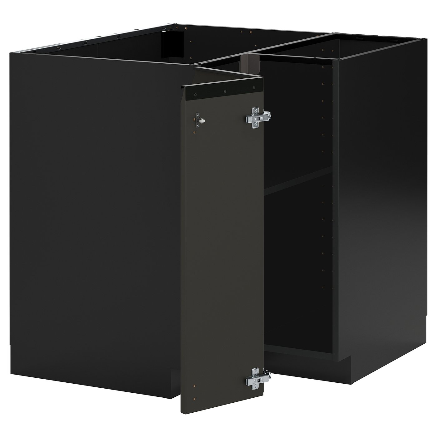 IKEA METOD Eckunterschrank mit Boden schwarzgrau/Upplöv matt anthrazit