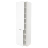 Weißer METOD-Küchenschrank mit mehreren Regalen, schlankes Design.