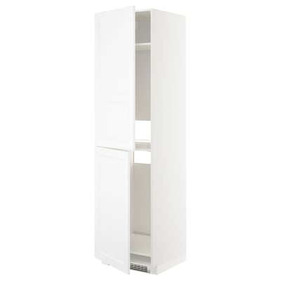 Weißer METOD-Küchenschrank mit verstellbaren Regalen, modernes Design, 2 Türen.