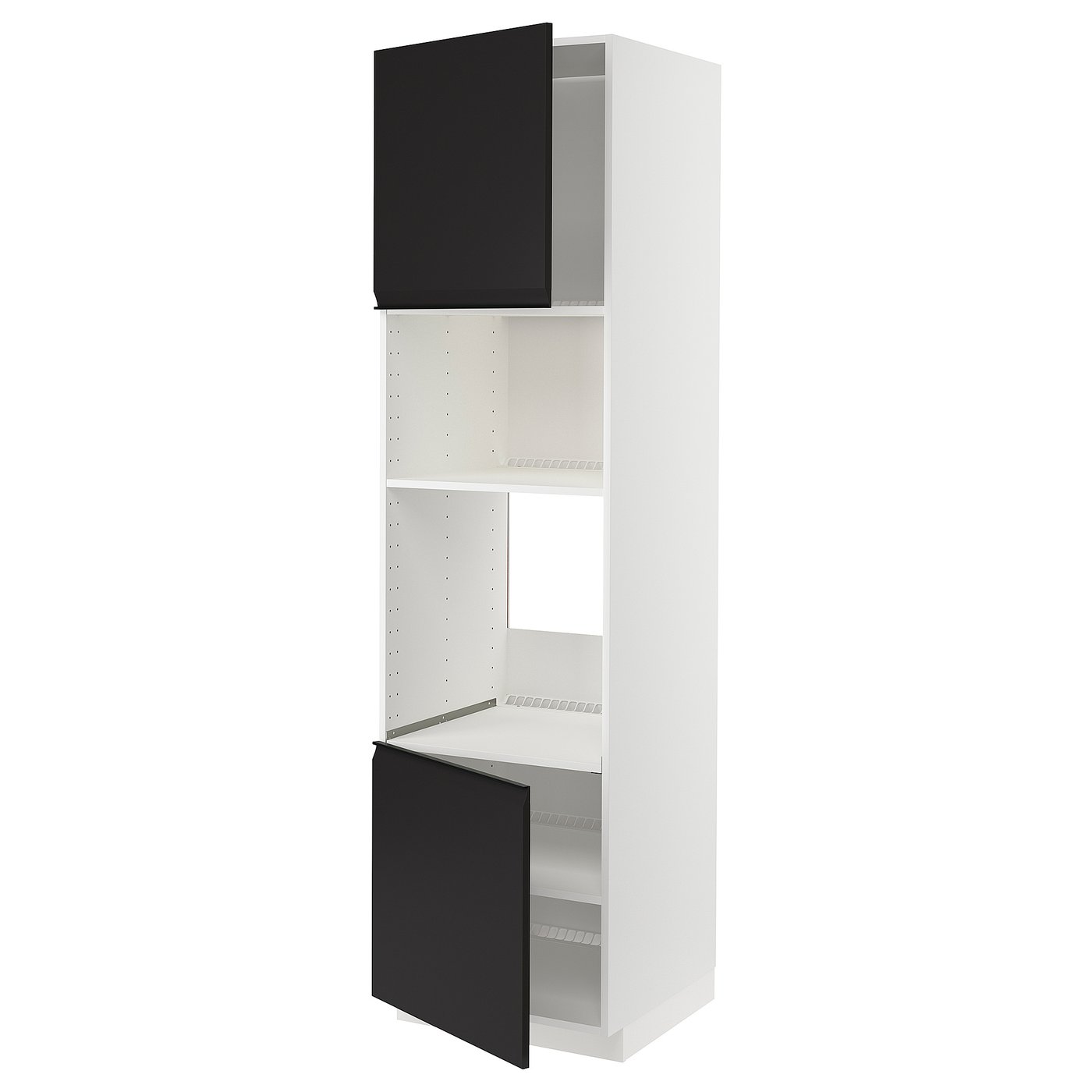 IKEA METOD Hochschrank für Einbaugeräte weiß/Upplöv matt anthrazit 60x60x220 cm
