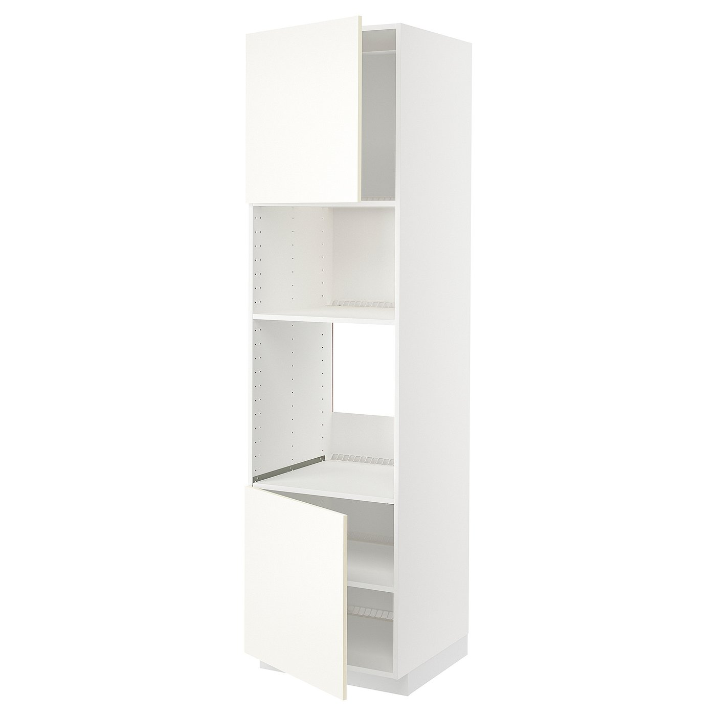 IKEA METOD Hochschrank für Einbaugeräte weiß/Vallstena weiß 60x60x220 cm