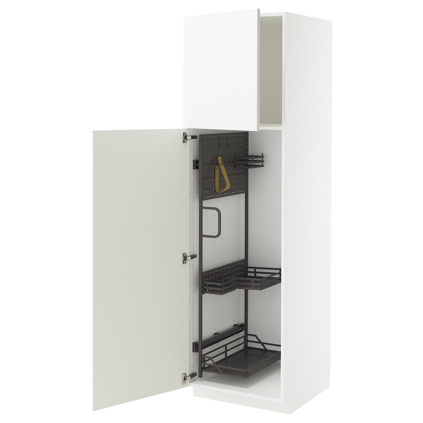 IKEA METOD Hochschrank mit Putzschrankeinr. weiß/Ringhult weiß 60x60x200 cm