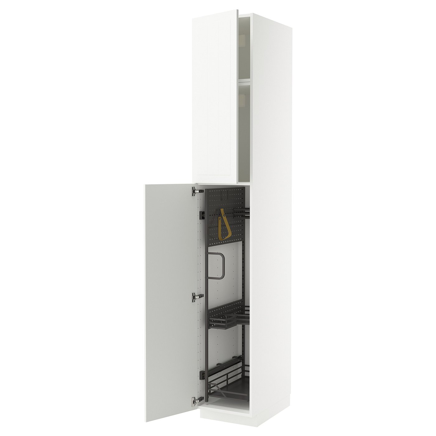 IKEA METOD Hochschrank mit Putzschrankeinr. weiß/Stensund weiß 40x60x240 cm