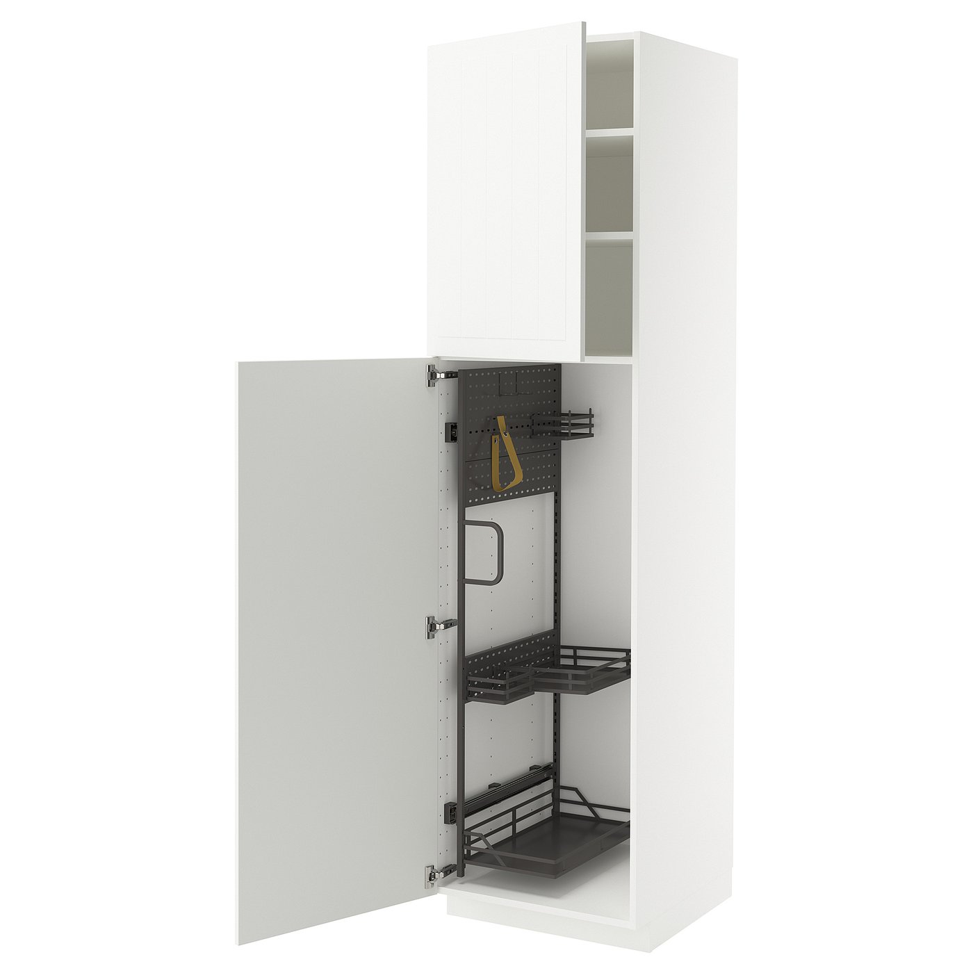 IKEA METOD Hochschrank mit Putzschrankeinr. weiß/Stensund weiß 60x60x220 cm