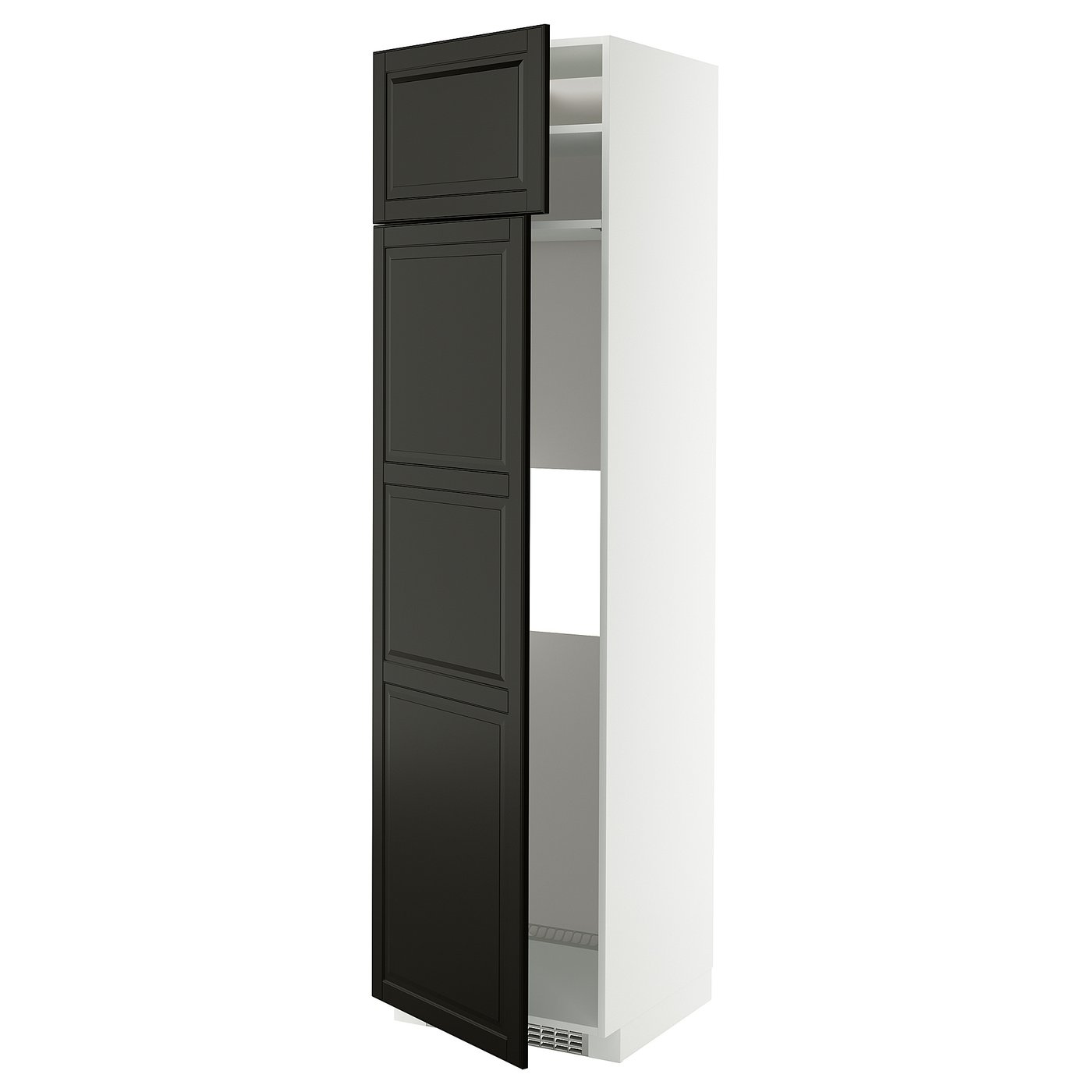 IKEA METOD HS f Kühl-/od Gefriersch m 2 Türen weiß/Bodbyn schwarz 60x60x220 cm
