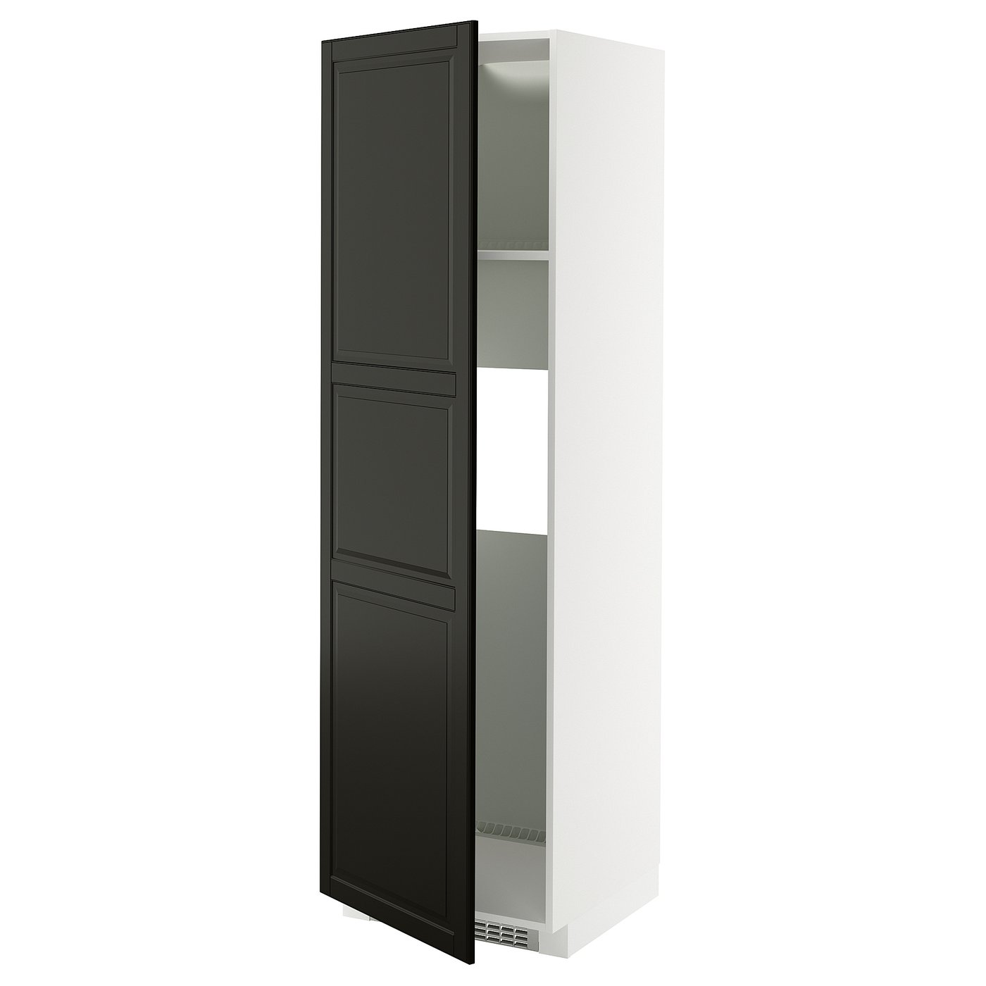 IKEA METOD HS f Kühl-/od Gefriersch m Tür weiß/Bodbyn schwarz