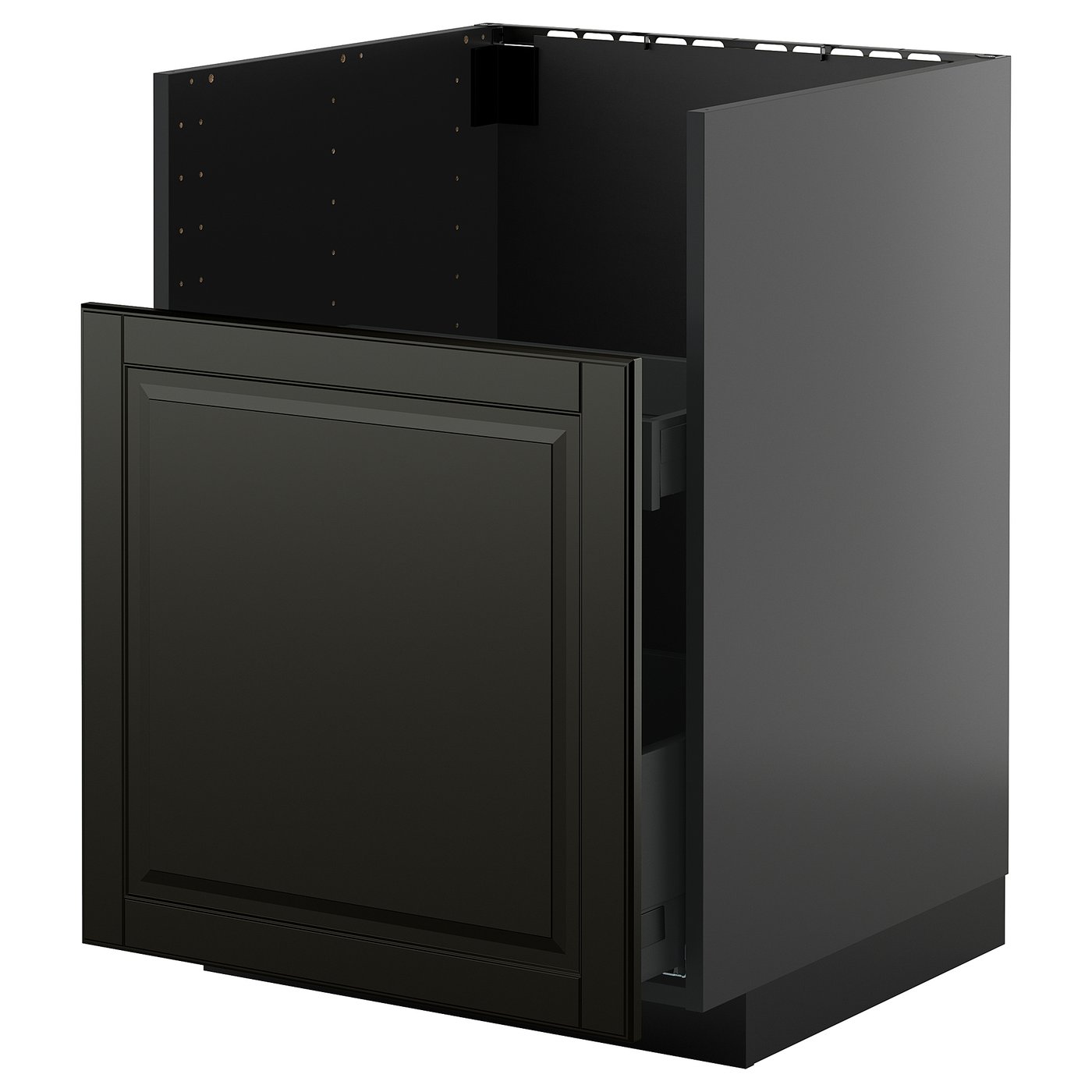 IKEA METOD / KNIVSHULT Unterschrank für TALLSJÖN Spüle schwarzgrau/Bodbyn schwarz