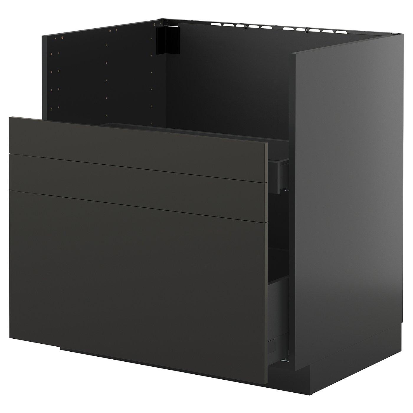 IKEA METOD / KNIVSHULT Unterschrank für TALLSJÖN Spüle schwarzgrau/Nickebo matt anthrazit