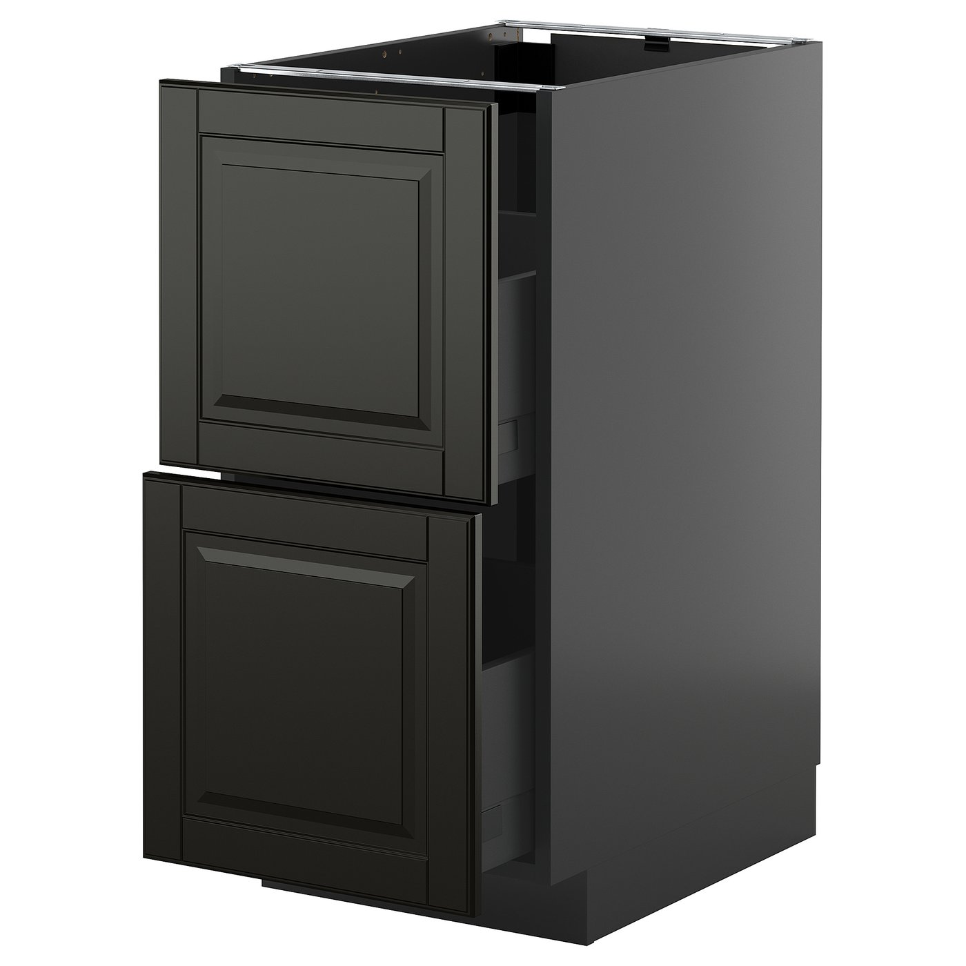 IKEA METOD / KNIVSHULT Uschr 2 Fr/2 haho Sch schwarzgrau/Bodbyn schwarz 40x60 cm