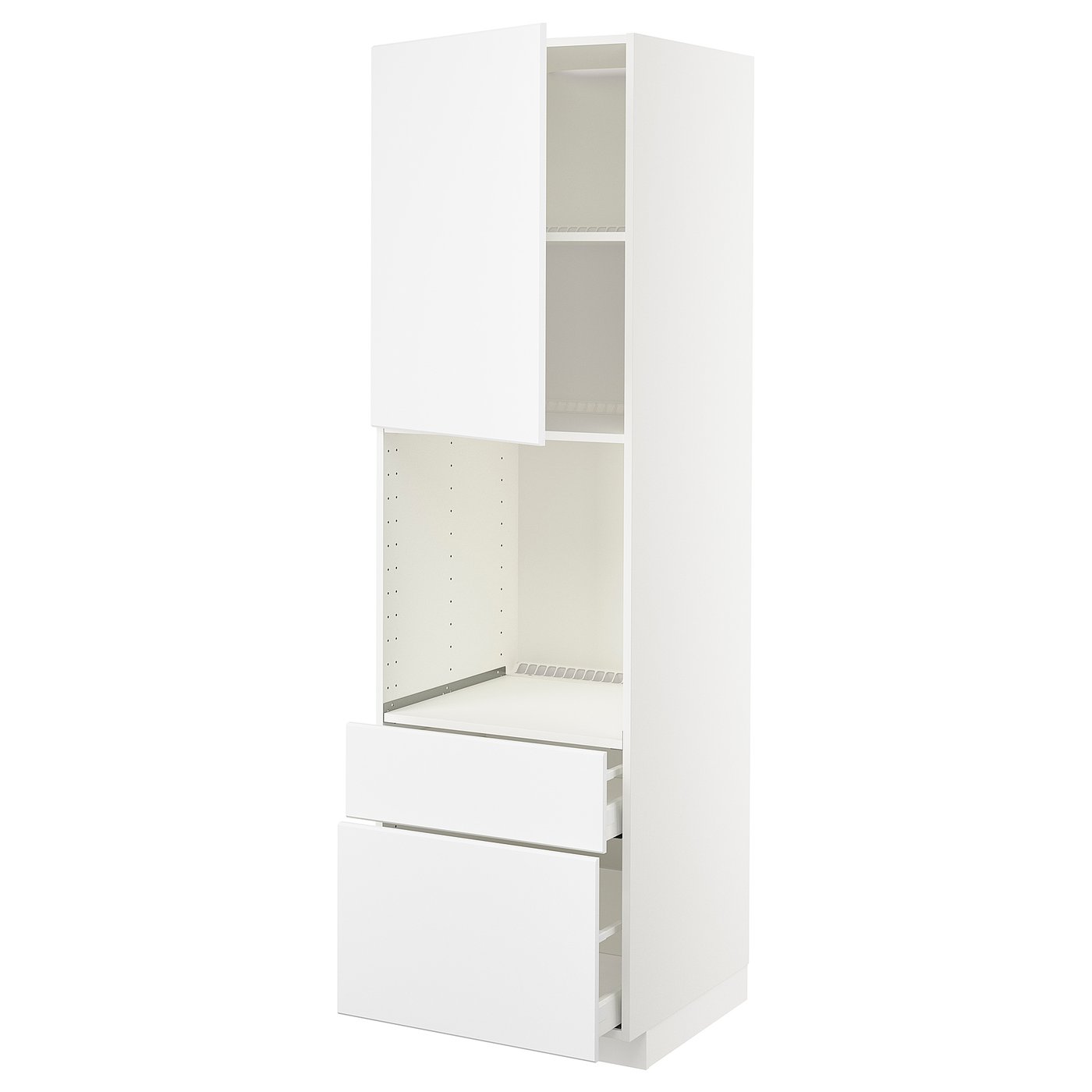 METOD / MAXIMERA Hochschrank f Backofen+Tür/2Schubl - weiß/Kungsbacka