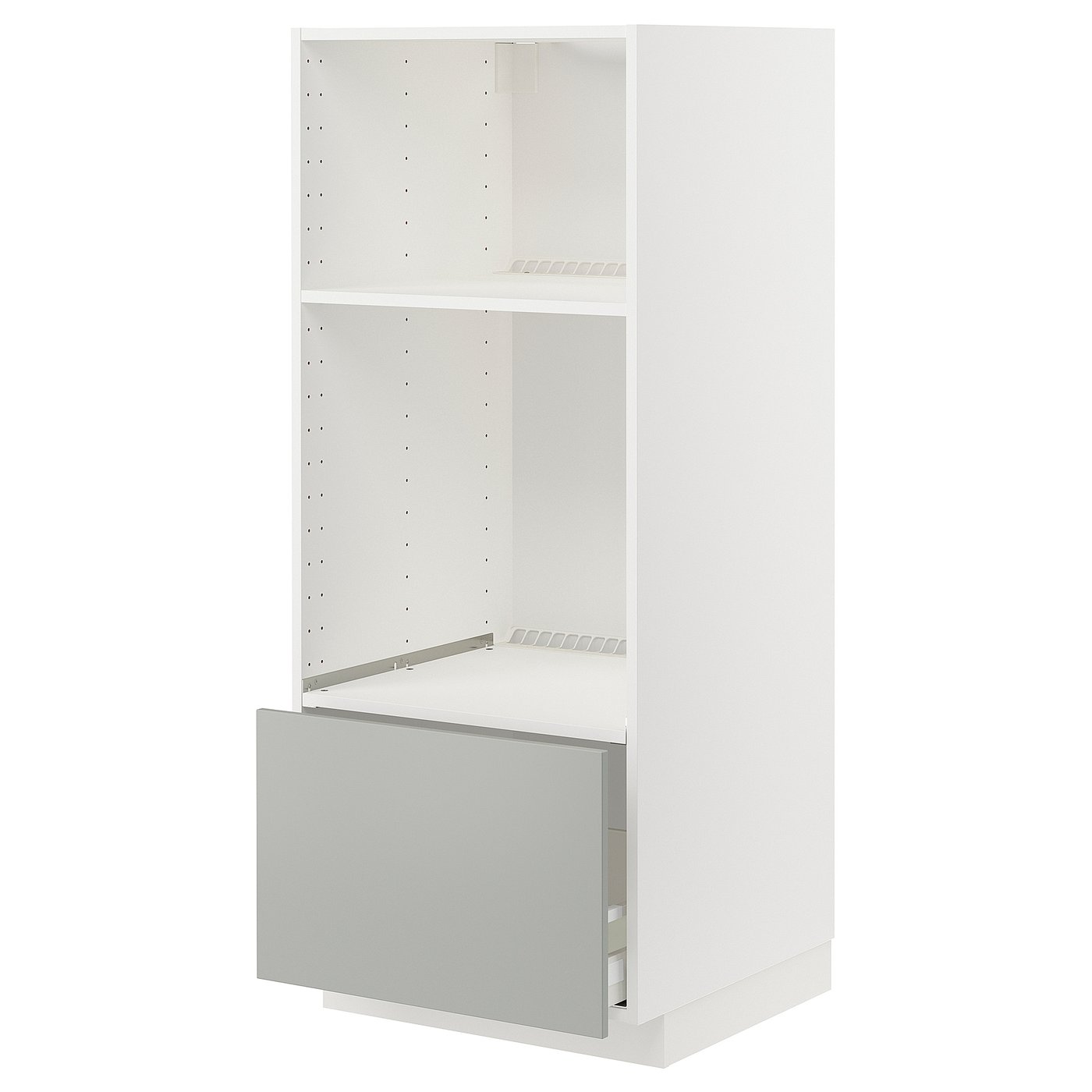 IKEA METOD / MAXIMERA Hochschrank für Einbaugeräte weiß/Havstorp hellgrau