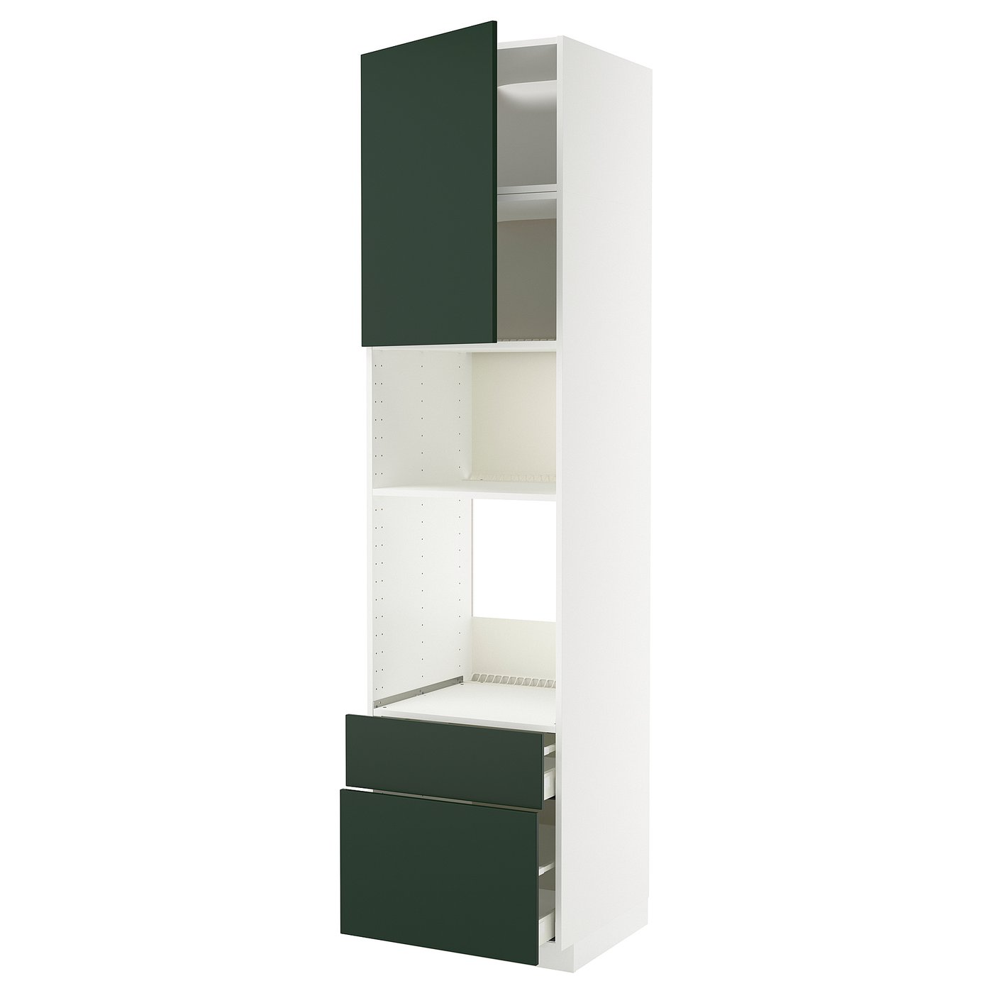 IKEA METOD / MAXIMERA Hochschrank für Einbaugeräte weiß/Havstorp tiefgrün 60x60x240 cm