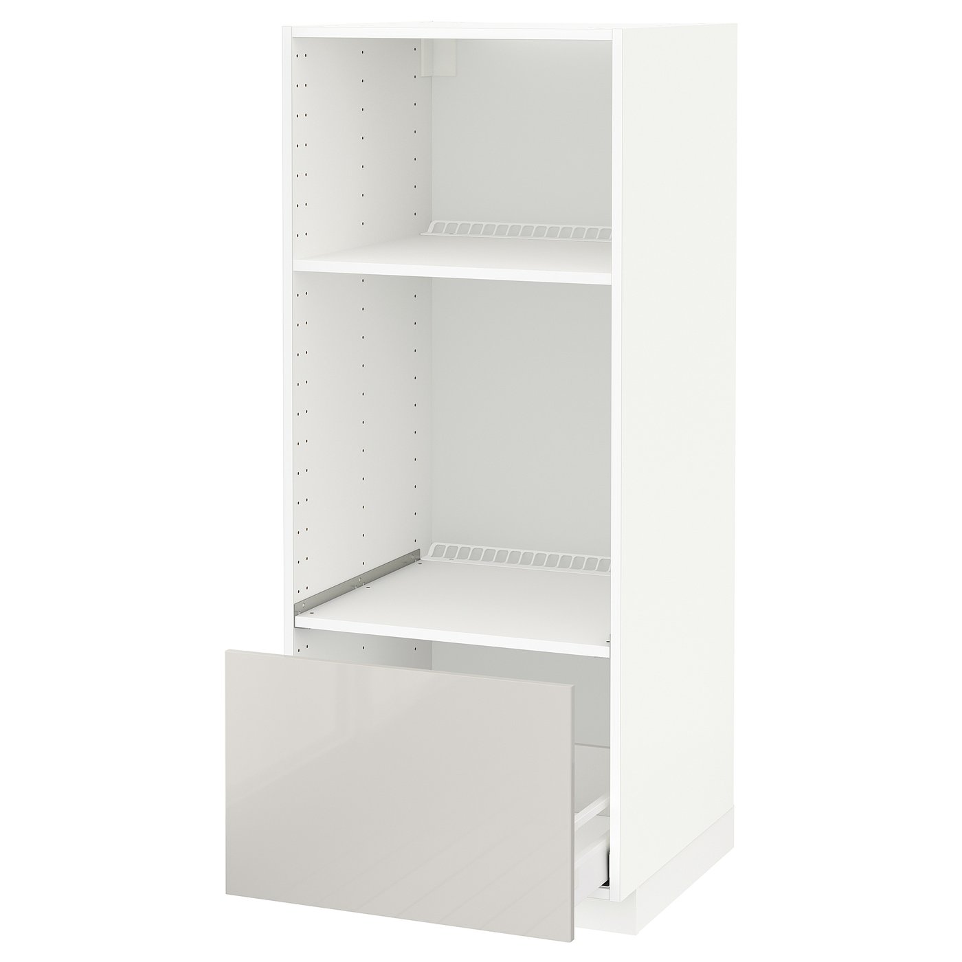 IKEA METOD / MAXIMERA Hochschrank für Einbaugeräte weiß/Ringhult hellgrau