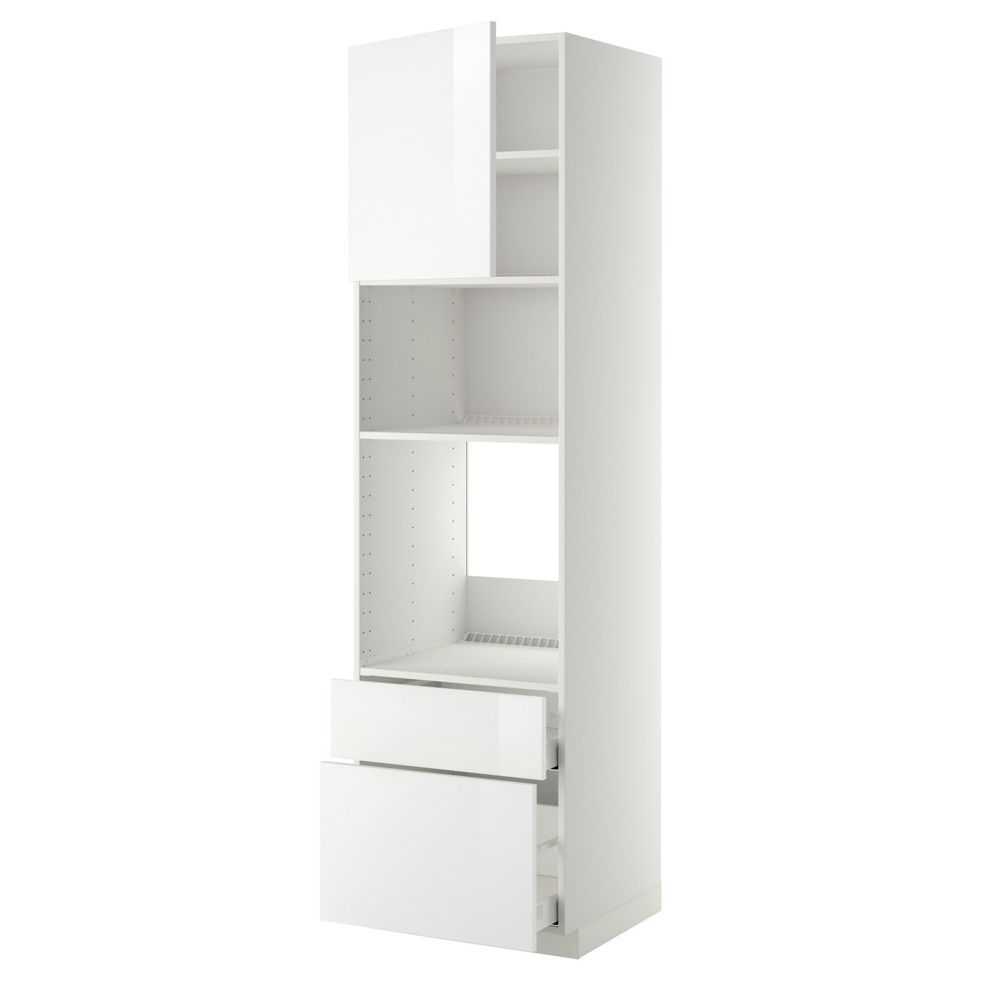 IKEA METOD / MAXIMERA Hochschrank für Einbaugeräte weiß/Ringhult weiß 60x60x220 cm