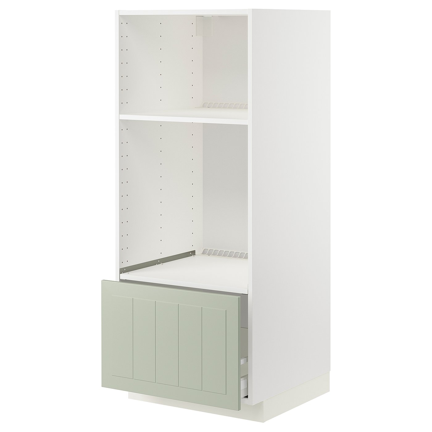 IKEA METOD / MAXIMERA Hochschrank für Einbaugeräte weiß/Stensund hellgrün