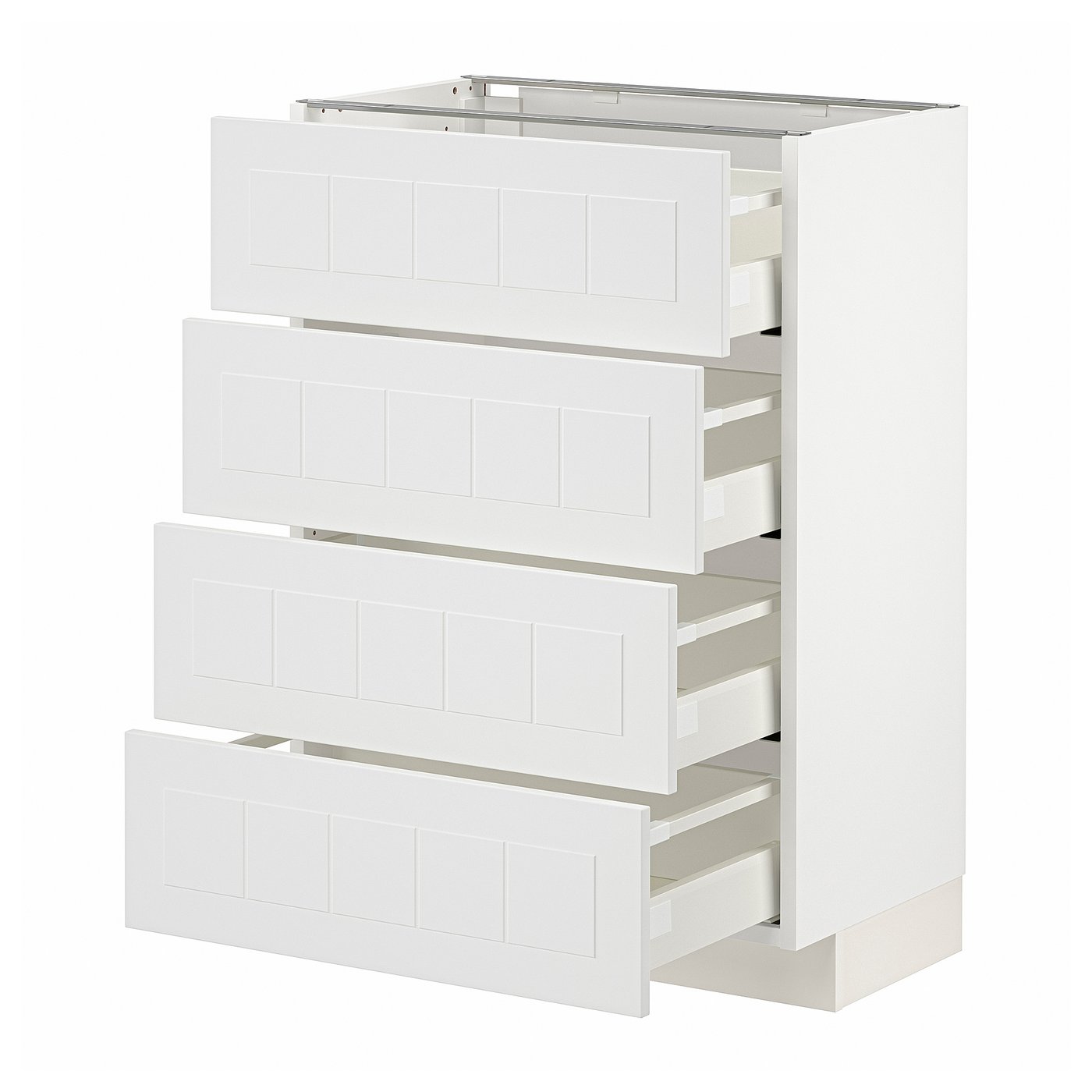 IKEA METOD / MAXIMERA Unterschr., 4 Fronten/4 Schubladen weiß/Stensund weiß 60x37 cm