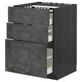 METOD dunkelgrauer moderner Küchenschrank mit mehreren Schubladen, schlankes Design.