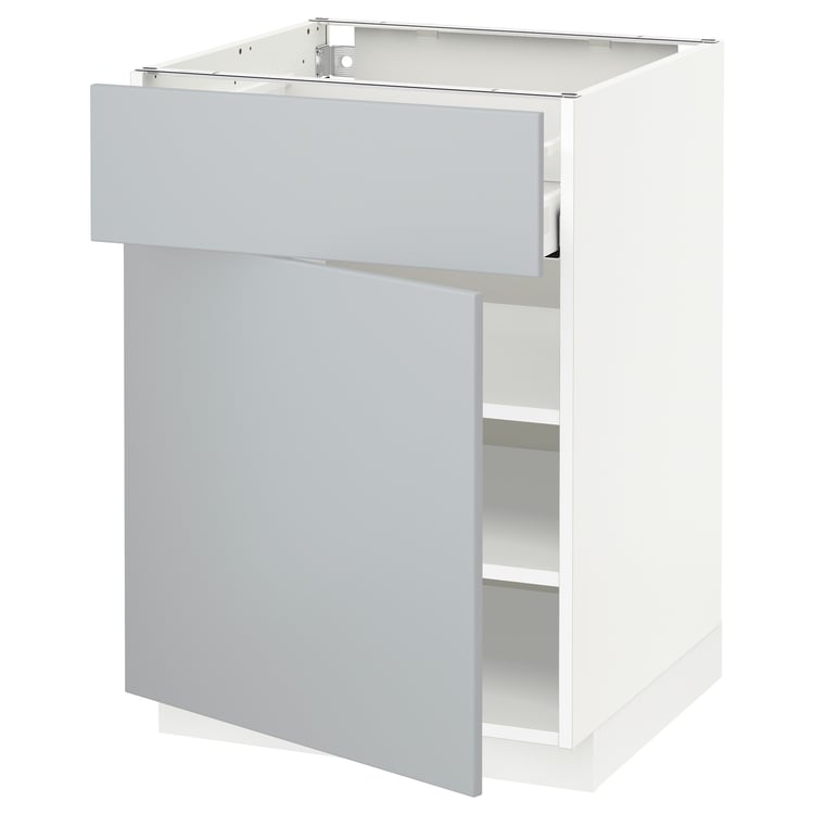 METOD / MAXIMERA Unterschrank mit Schublade/Tür, weiß/Veddinge grau, 60x60 cm IKEA Deutschland